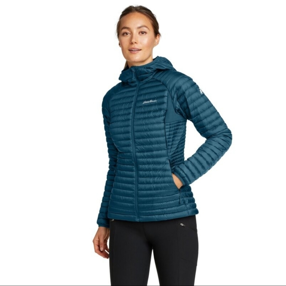 Eddie Bauer Microtherm Down Hooded Womens Jacket